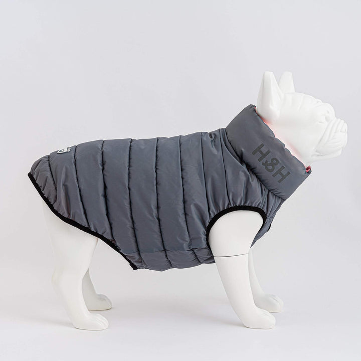 HUGO HUDSON Puffer Jacket Pink Grey Reversible RunWild