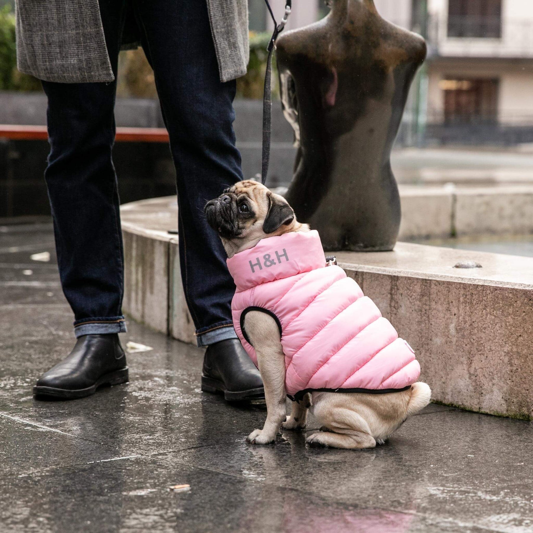 HUGO & HUDSON Puffer Jacket Pink/Grey Reversible – RunWild
