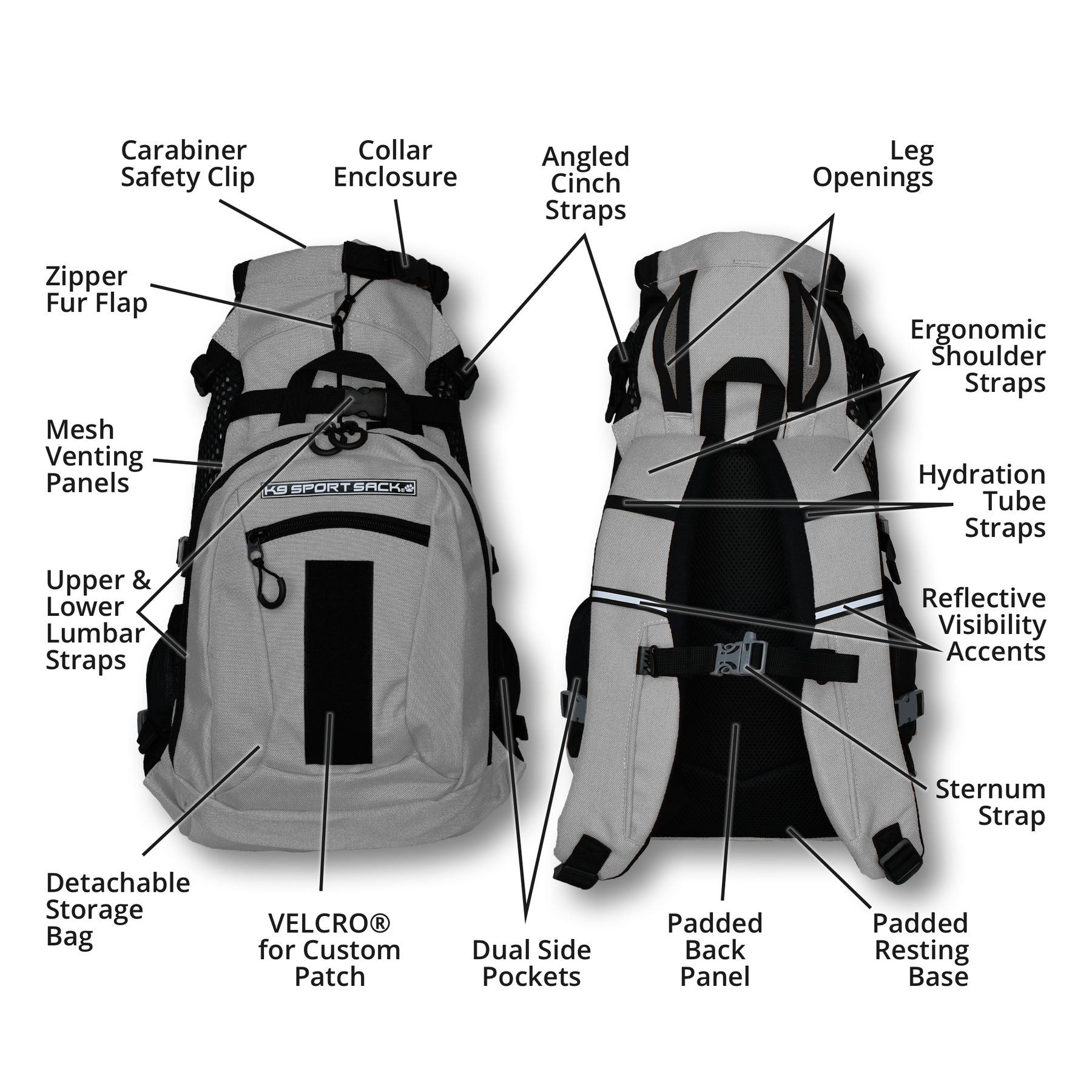 K9 Sport Sack PLUS BLACK RunWild